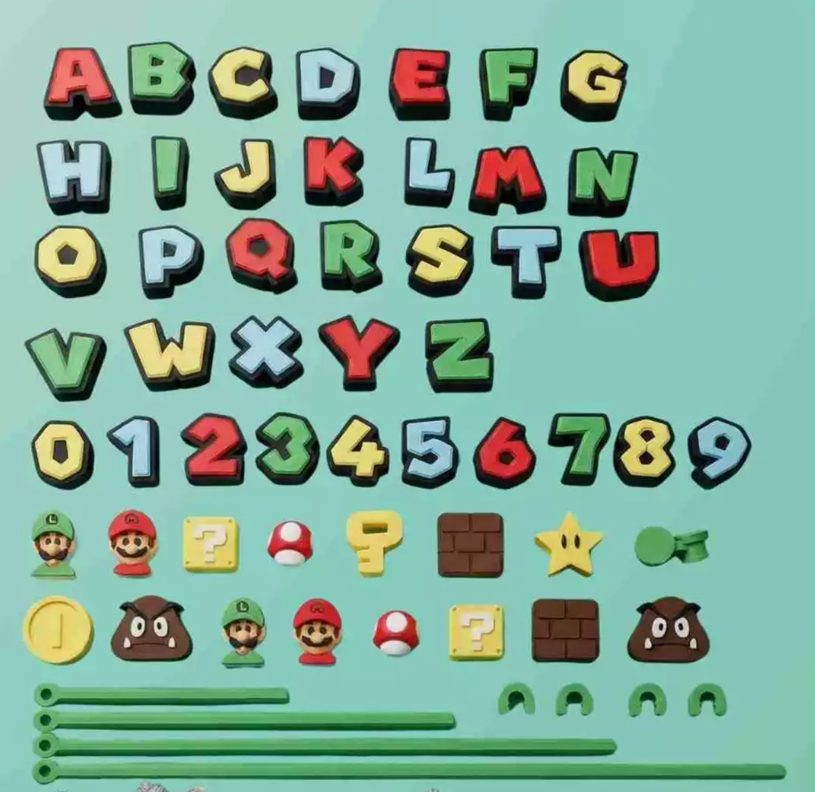 Super Mario Beads Keychain