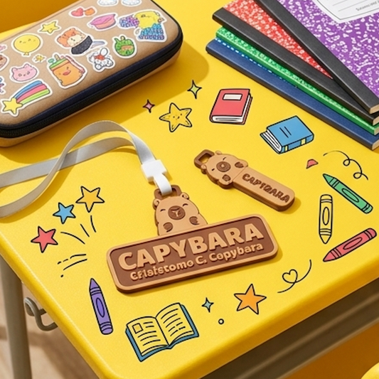 Capybara Custom Name Tag with Safety Whistle Bundle