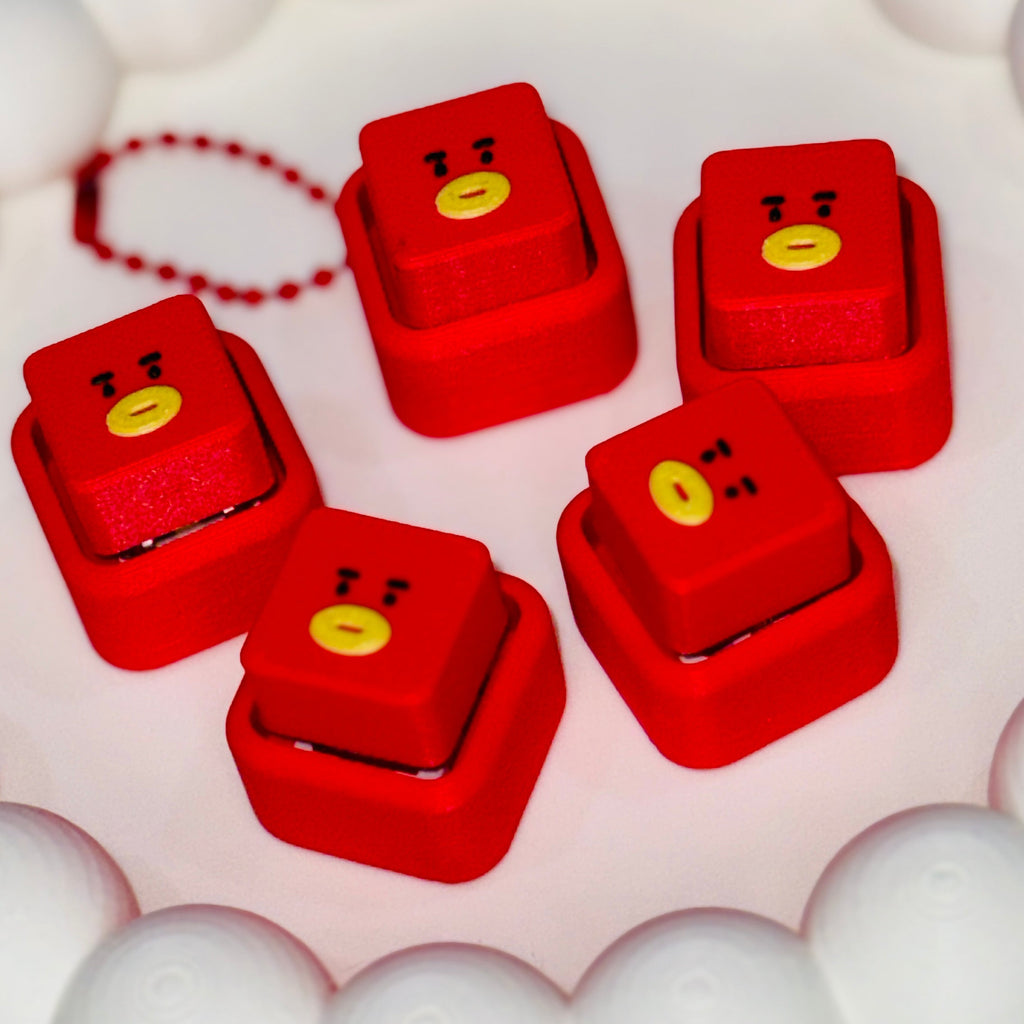 BT21 BTS Mini Cube Fidget Clicker Keychain