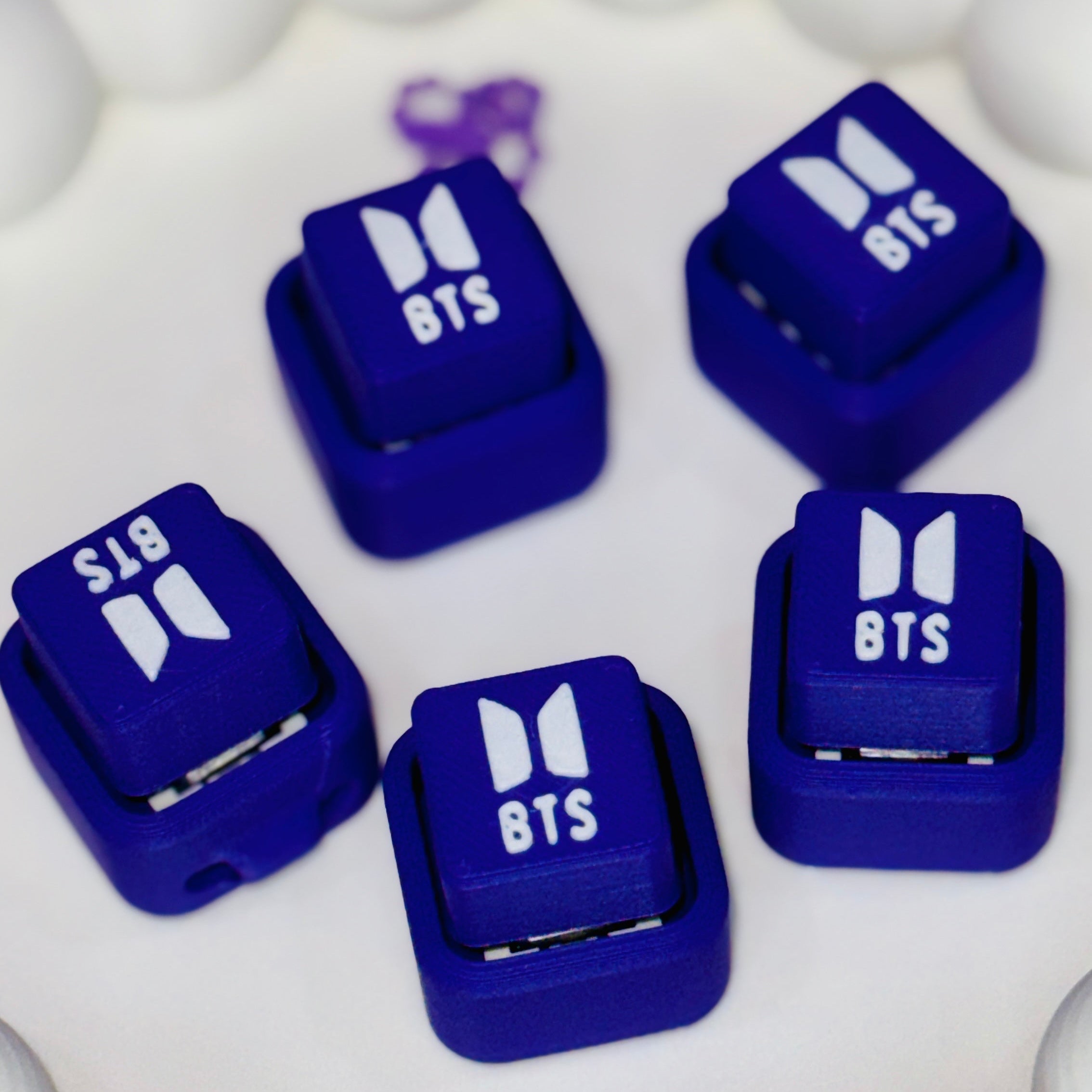 BT21 BTS Mini Cube Fidget Clicker Keychain