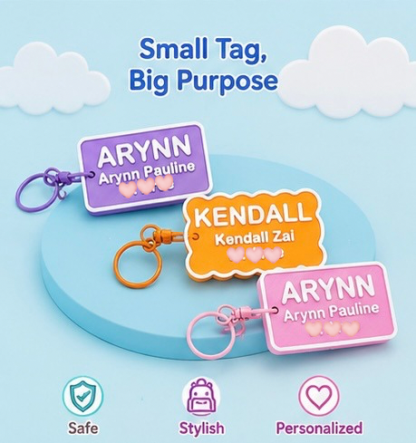 WhistleTag | Personalized School Bag Tag
Bag Tag + Emergency Whistle in One!