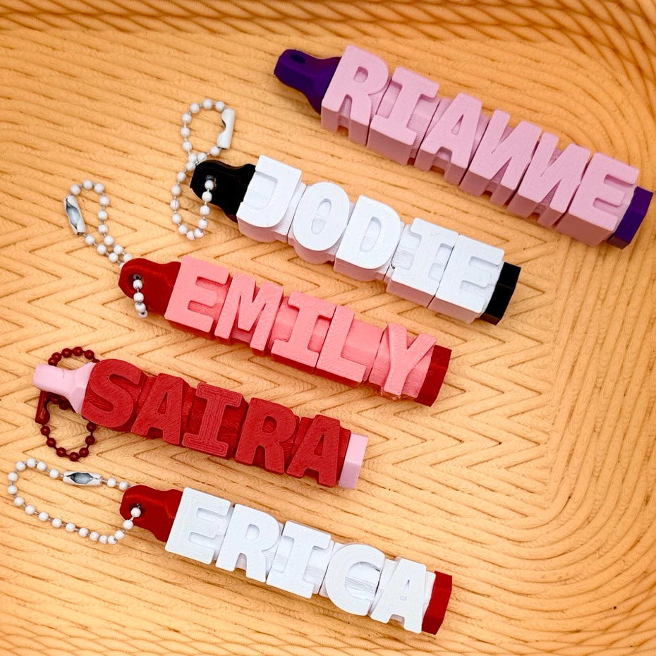 NamePop 3D Keychains – Personalized & Colorful Name Tags