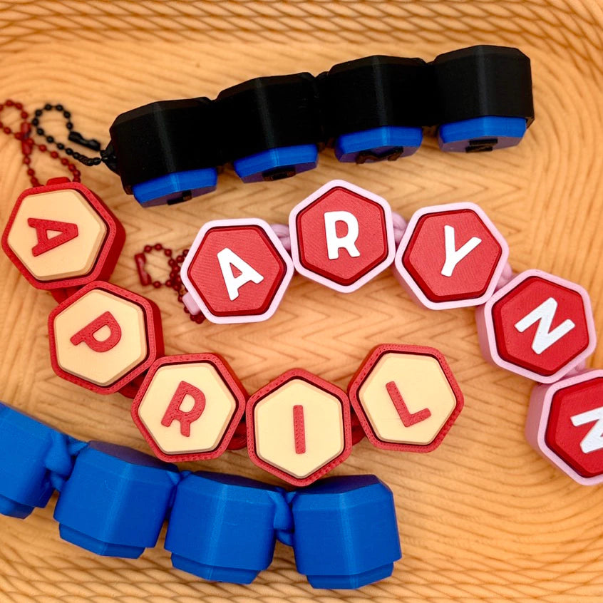 NameSnap Keychain - Name Clicker 3D Printed