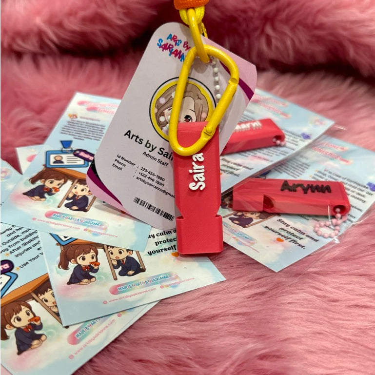 🆘 RescueTone Whistle & BlinkSafe — Your Little Lifesaver in Style!