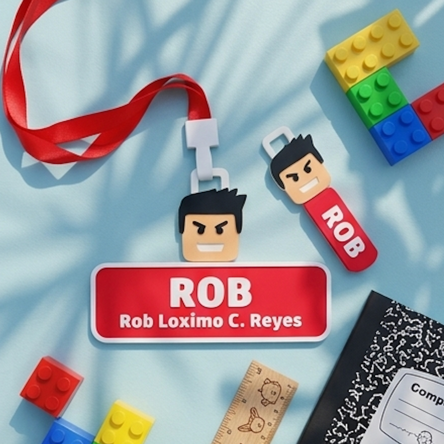Roblox Custom Name Tag with Safety Whistle Bundle