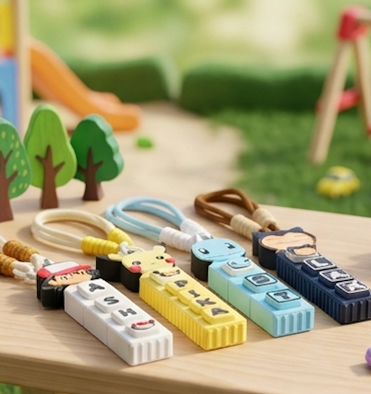 Pokémon Theme - Personalized Name Keychain and Clicker